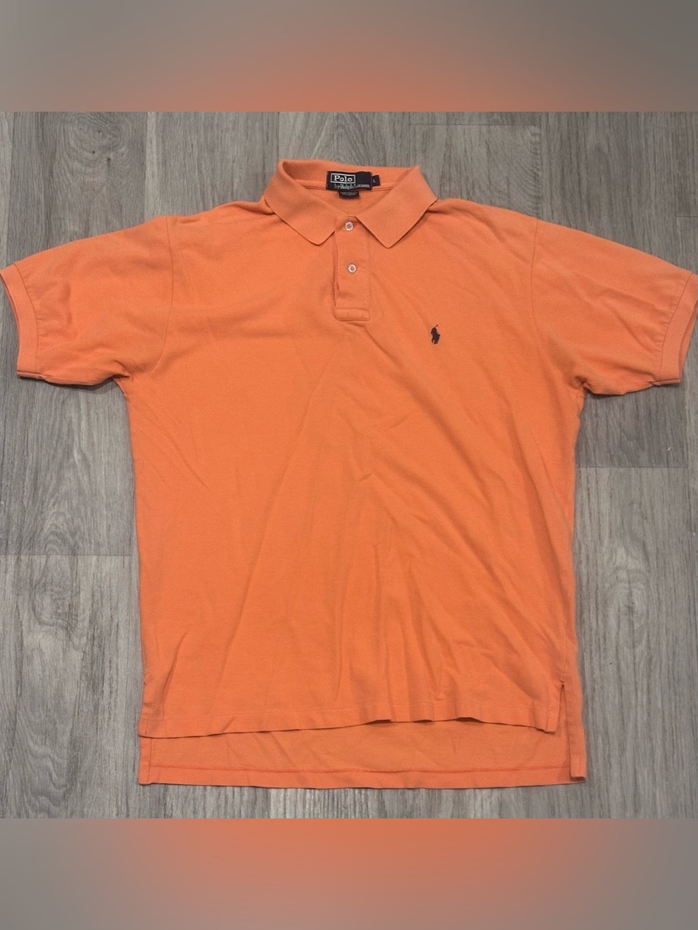 Polo Ralph Lauren Classic Orange Cotton Polo Shirt Size Large